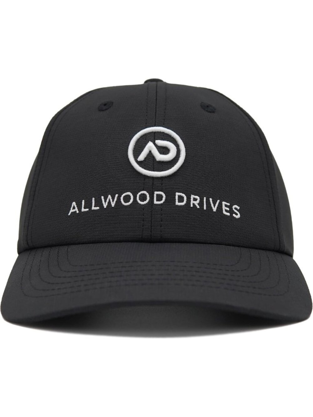 Men's Black & White Performance Golf Hat | Breathable, Adjustable, Stylish